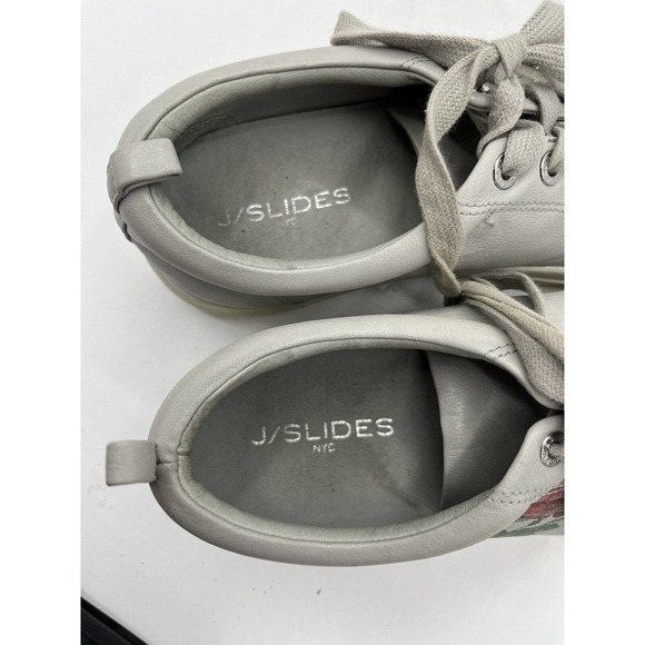 J/Slides Adel Floral Lace-Up Sneakers Leather Platform Shoe - Picture 12 of 12